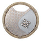 Rajwada Grey Chanderi Embellished Moon Bag For Women