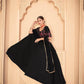 Pretty Black Georgette Lehenga Set - Rajwada