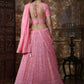 Pretty Dusty Pink Georgette Lehenga Choli Set - Rajwada