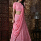 Pretty Dusty Pink Georgette Lehenga Choli Set - Rajwada