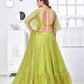 Pretty Fluorescent Green Net Lehenga Set - Rajwada