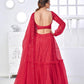 Pretty Fuschia Pink Net Lehenga Set - Rajwada