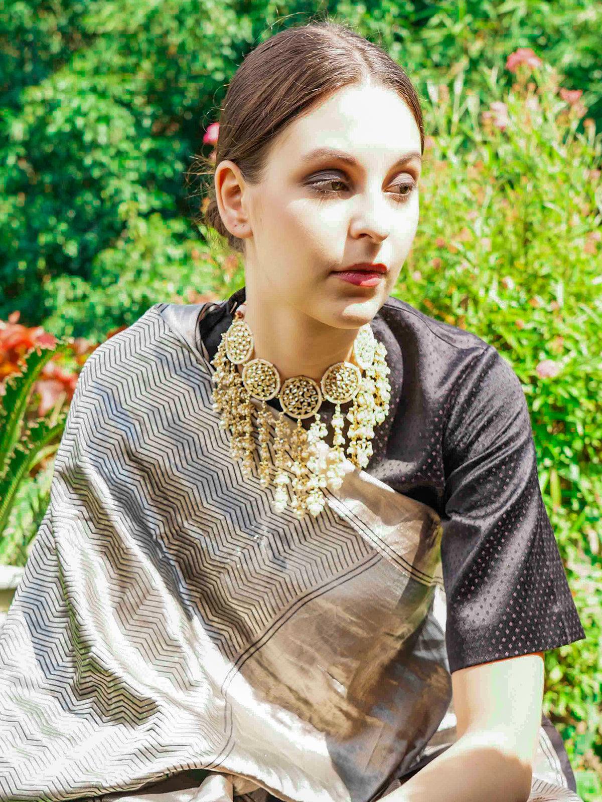 Pretty Gold Tone Choker Set! - Rajwada