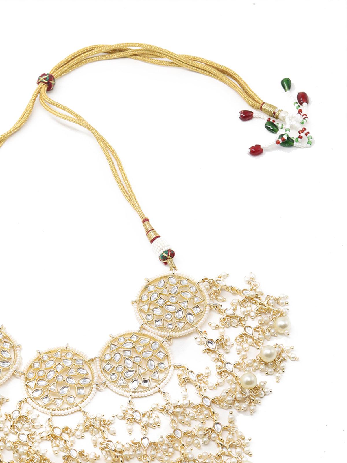 Pretty Gold Tone Choker Set! - Rajwada
