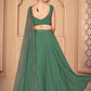 Pretty Green Georgette Lehenga Set - Rajwada
