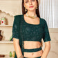 Pretty Green Georgette Lehenga Set - Rajwada