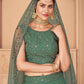 Pretty Green Georgette Lehenga Set - Rajwada