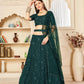 Pretty Green Georgette Lehenga Set - Rajwada