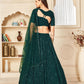 Pretty Green Georgette Lehenga Set - Rajwada