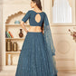 Pretty Grey Georgette Lehenga Set - Rajwada