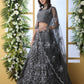 Pretty Grey Net Lehenga Choli Set - Rajwada