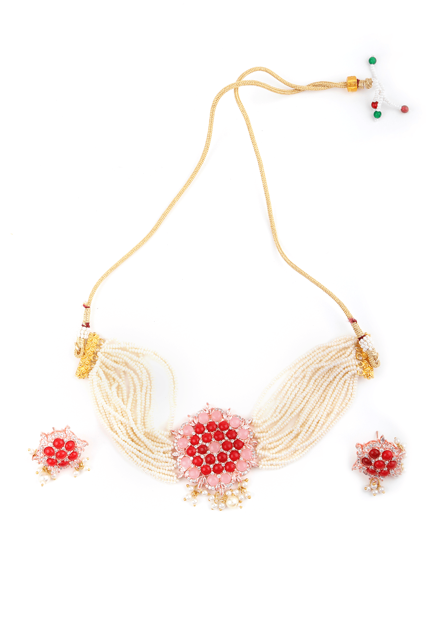 Pretty In Pearl Choker Set - Rajwada
