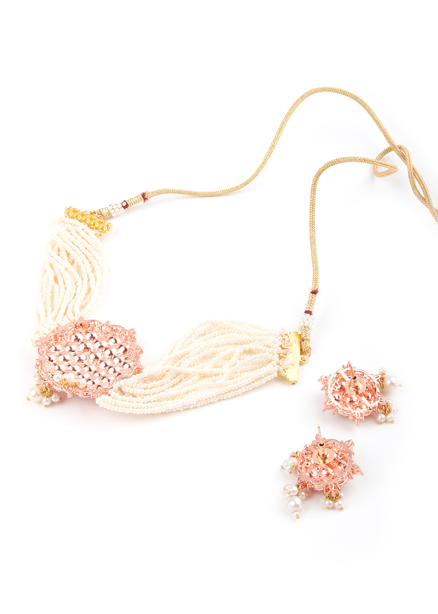 Pretty In Pearl Choker Set - Rajwada