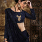 Pretty Navy Blue Georgette Lehenga Choli Set - Rajwada