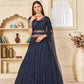 Pretty Navy Georgette Lehenga Set - Rajwada
