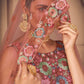 Pretty Orange Georgette Lehenga Set - Rajwada