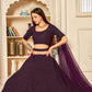 Pretty Purple Georgette Lehenga Set - Rajwada