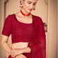 Pretty Red Georgette Lehenga Set - Rajwada