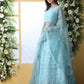 Pretty Sky Blue Net Lehenga Choli Set - Rajwada