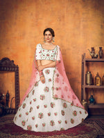 Pretty White Net Lehenga Set - Rajwada