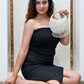 Rajwada Off White Suede Embellished Clutch For Women