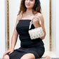 Rajwada White Suede Embellished Clutch For Women