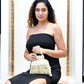 Rajwada White Suede Embellished Potli For Women
