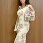 Rajwada Golden Jute Embellished Clutch For Women