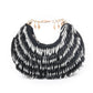 Rajwada Black And Silver Suede Bead Work Hand Bag For Women