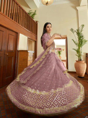 Purple Designer Lehenga Choli - Rajwada