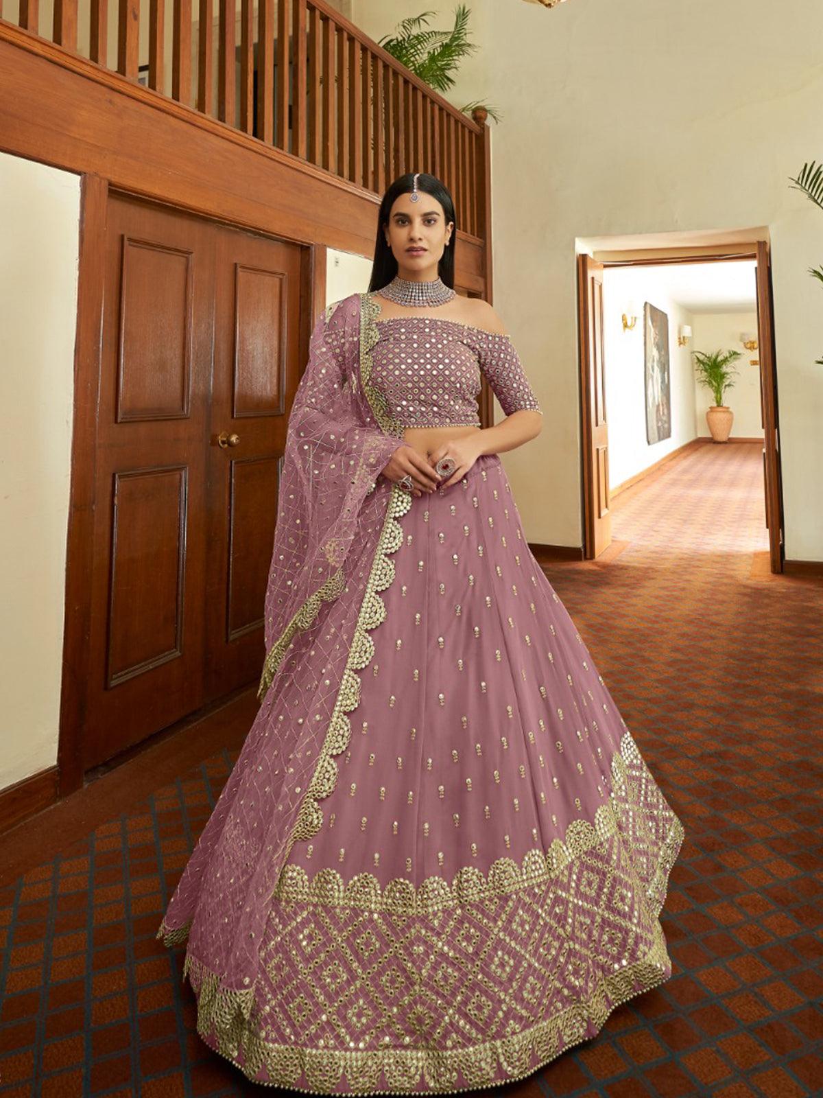 Purple Designer Lehenga Choli - Rajwada