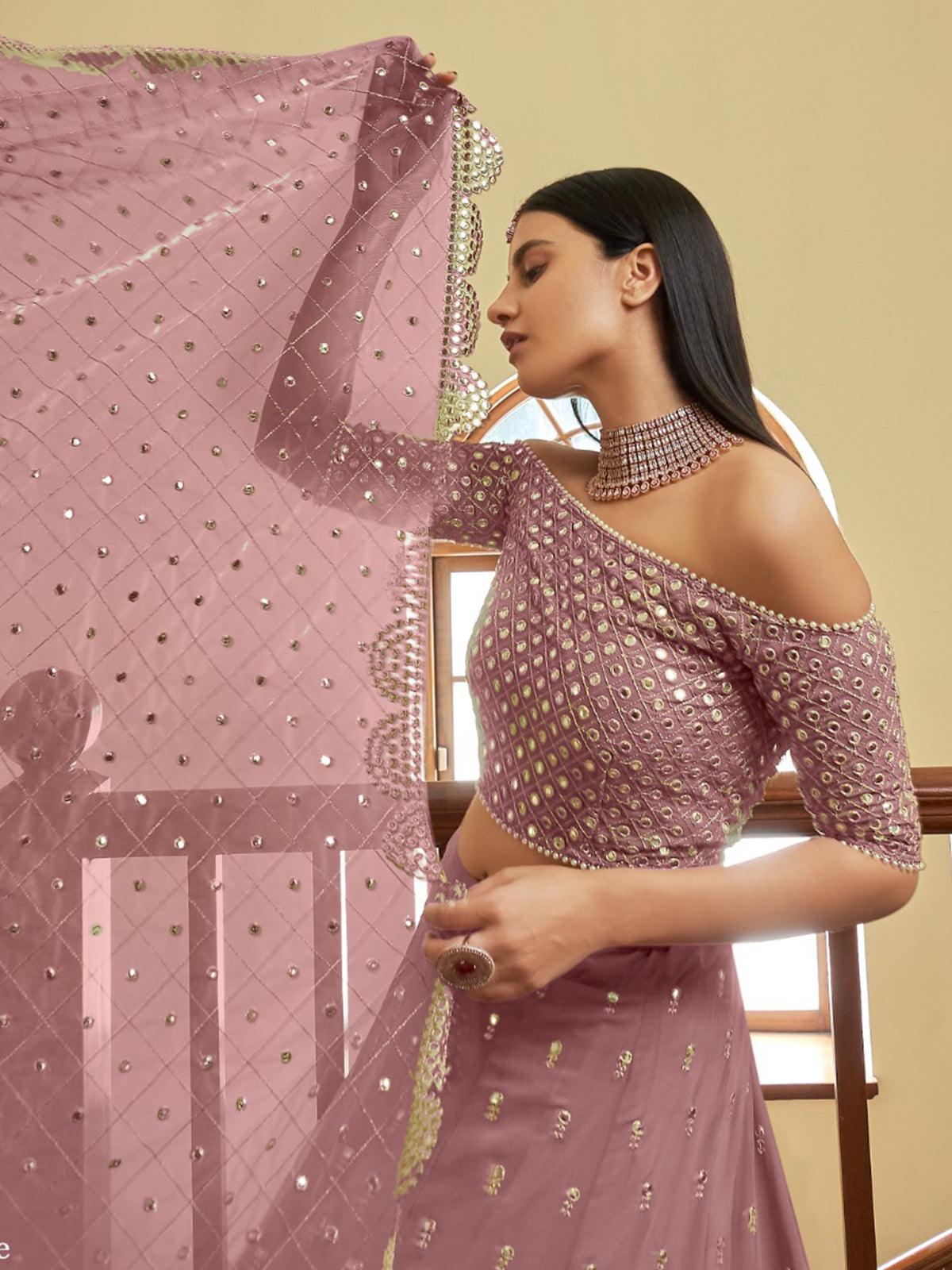 Purple Designer Lehenga Choli - Rajwada