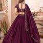 Purple Faux Georgette Lehenga Set - Rajwada