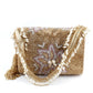 Rectangular Golden And Translucent White Clutch - Rajwada