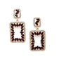 Rectangular Lovely Red & Clear Dangle Earrings - Rajwada