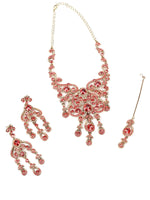 Red & Gold Stone Designer Set - Rajwada