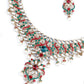 Red And Green Crystal Necklace Set - Rajwada