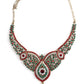 Red And Green Crystal Necklace Set - Rajwada
