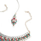 Red And Green Crystal Necklace Set - Rajwada