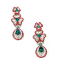 Red And Green Stone Necklace Set - Rajwada