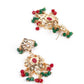 Red and green stunning beaded necklace set - Rajwada