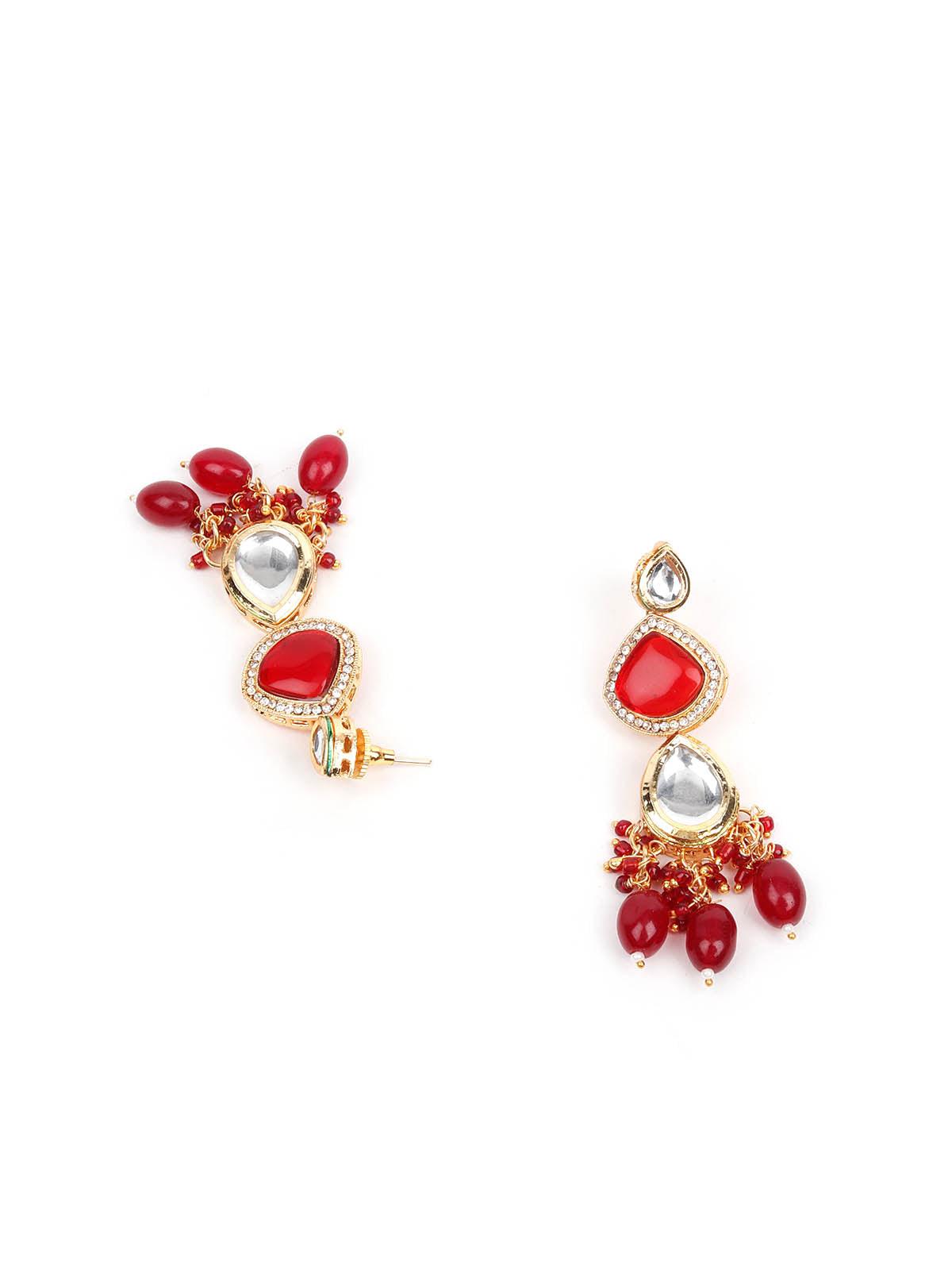 Red And White Choker Set - Rajwada