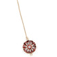 Red And White Floral Kundan Choker Necklace Set - Rajwada