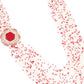 Red and White Kundan Jewellery Set - Rajwada