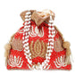 Red Beautiful Tassel Potli Handbag - Rajwada