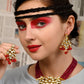 Red Elegant Kundan Necklace Set - Rajwada