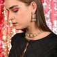 Red-Green Square Multicolour Choker Set - Rajwada