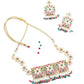Red-Green Square Multicolour Choker Set - Rajwada