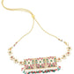 Red-Green Square Multicolour Choker Set - Rajwada