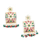 Red-Green Square Multicolour Choker Set - Rajwada